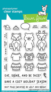 Lawn Fawn - ugly and bright - clear stamp set - Design Creative Bling