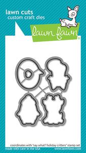 Lawn Fawn - say what? holiday critters - lawn cuts - Design Creative Bling