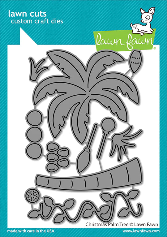Lawn Fawn - christmas palm tree - lawn cuts - Design Creative Bling