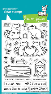 Lawn Fawn - wood you be mine?- clear stamp set