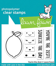 Cargar imagen en el visor de la galería, Lawn Fawn - you&#39;re the zest - clear stamp set
