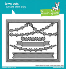 Load image into Gallery viewer, Lawn Fawn - heart garland backdrop: landscape - lawn cuts - Design Creative Bling
