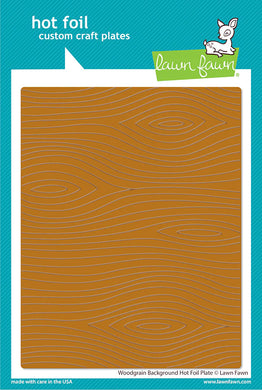 Lawn Fawn - woodgrain background hot foil plate - lawn cuts - Design Creative Bling