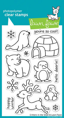 Lawn Fawn - Clear Photopolymer Stamps - Critters in the Snow - Design Creative Bling