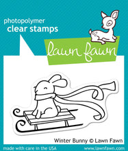 Cargar imagen en el visor de la galería, Lawn Fawn-Clear Stamp 3&quot; x 2&quot;-Winter Bunny - Design Creative Bling
