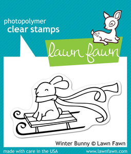 Lawn Fawn-Clear Stamp 3" x 2"-Winter Bunny - Design Creative Bling