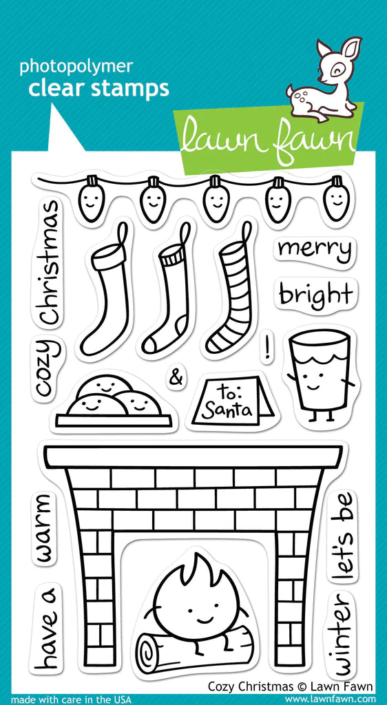 Lawn Fawn - cozy christmas- clear stamp set