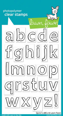 Lawn Fawn - Clear Photopolymer Stamps - Quinn's ABCs lowercase - Design Creative Bling