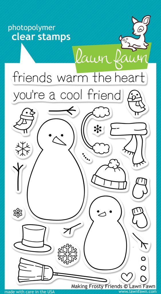 Lawn Fawn - Making Frosty Friends - clear stamp set - Design Creative Bling