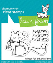 Load image into Gallery viewer, Lawn Fawn-Clear Stamp 3&quot; x 2&quot;-Winter Fox - Design Creative Bling
