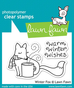 Lawn Fawn-Clear Stamp 3" x 2"-Winter Fox - Design Creative Bling