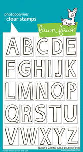 Lawn Fawn - Clear Photopolymer Stamps - Quinn's Capital ABCs - Design Creative Bling