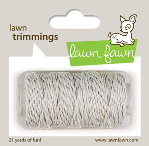 Lawn Fawn - Lawn Trimmings - Baker's Twine Spool - Silver Sparkle single cord