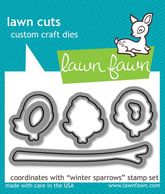 Lawn Fawn - Clear  Stamps - 2 x 3- Winter Sparrows - Design Creative Bling