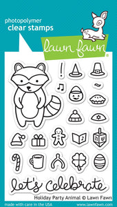 Lawn Fawn - Holiday Party Animal- clear stamp set