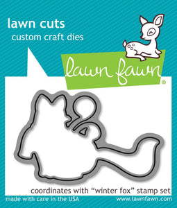 Lawn Fawn - Clear  Stamps - 2 x 3- Winter Fox - Design Creative Bling