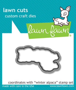 Lawn Fawn - Clear  Stamps - 2 x 3- Winter Alpaca - Design Creative Bling