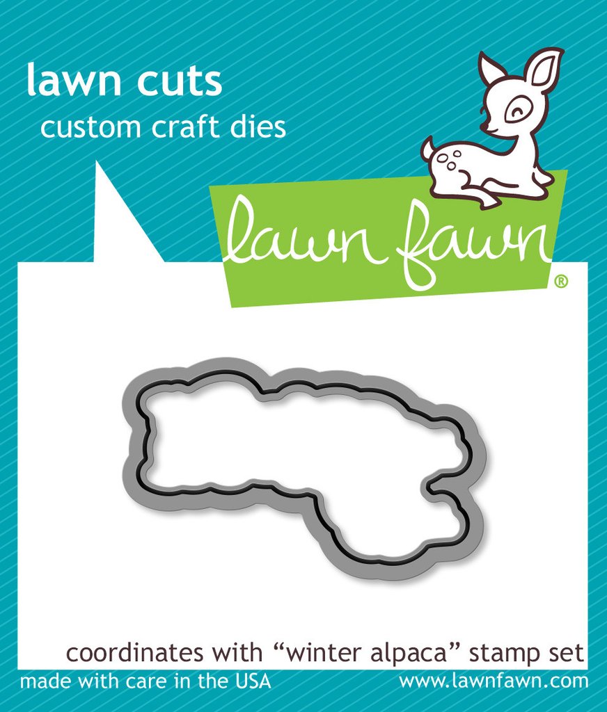 Lawn Fawn - Clear  Stamps - 2 x 3- Winter Alpaca