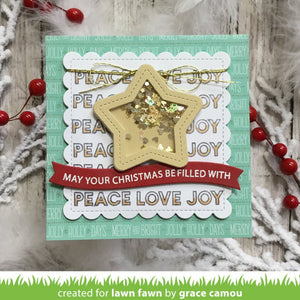 Lawn Fawn-Offset Sayings-Christmas-Clear Stamp set