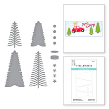 Carica l&#39;immagine nel visualizzatore di Gallery, Spellbinders-Bottle Brush Trees Etched Dies from the Tis the Season Collection-Die Set - Design Creative Bling

