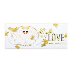 Spellbinders-Heart Swans Etched Dies-Truly Yours Collection
