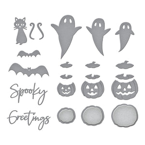 Spellbinders -Open House Boo! Etched Dies from the Halloween Collection
