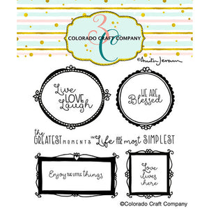Colorado Craft Company - Anita Jeram Collection - Clear Photopolymer Stamps - Wall Words - Design Creative Bling