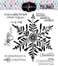 Cargar imagen en el visor de la galería, Colorado Craft Company - Lovely Legs Collection - Clear Photopolymer Stamps - Winter Wishes Snowflake - Design Creative Bling
