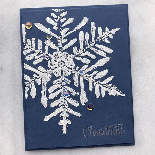 Colorado Craft Company - Lovely Legs Collection - Clear Photopolymer Stamps - Winter Wishes Snowflake - Design Creative Bling