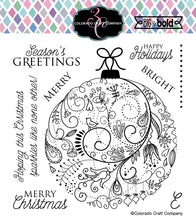 Load image into Gallery viewer, CColorado Craft Company - Big &amp; Bold Collection - Clear Photopolymer Stamps - Holiday Ornament - Design Creative Bling
