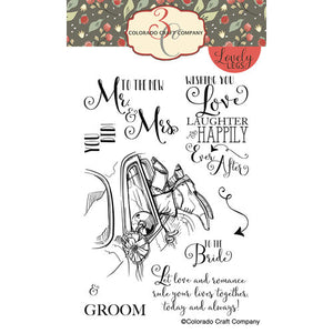 Colorado Craft Company - Lovely Legs Collection - Clear Photopolymer Stamps - Mr. and Mrs.