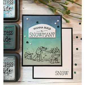 Colorado Craft Company - Lovely Legs Collection - Clear Photopolymer Stamps - Build A Snowman - Design Creative Bling