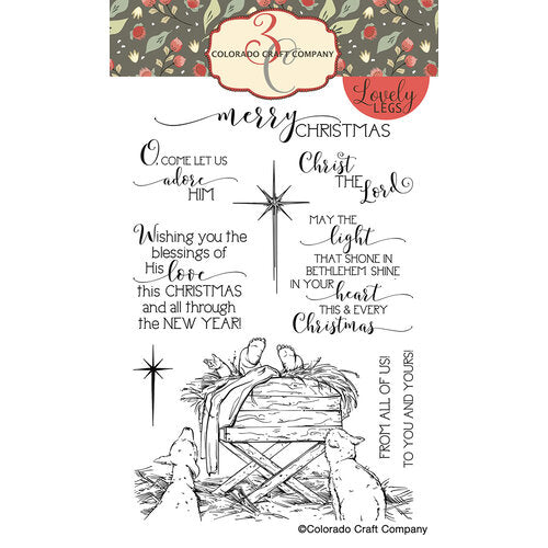 Colorado Craft Company - Lovely Legs Collection - Clear Photopolymer Stamps - Bethlehem's Light