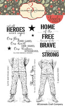 Load image into Gallery viewer, Colorado Craft Company - Lovely Legs Collection - Clear Photopolymer Stamps - Military Strong
