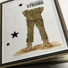 Cargar imagen en el visor de la galería, Colorado Craft Company - Lovely Legs Collection - Clear Photopolymer Stamps - Military Strong - Design Creative Bling
