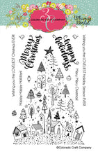 Cargar imagen en el visor de la galería, Colorado Craft Company - Whimsy World Collection - Clear Photopolymer Stamps - Christmas Town Tree - Design Creative Bling
