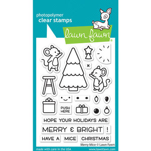 Lawn Fawn-Merry Mice- Clear stamp set - Design Creative Bling