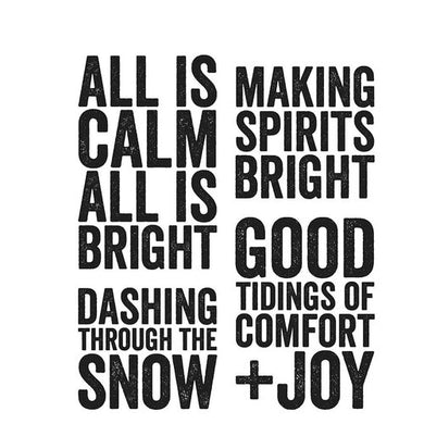 Tim Holtz-Stampers Anonymous-Red Rubber Stamp Set-CMS421-Bold Tidings 4 - Design Creative Bling