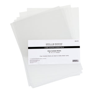 Spellbinders-Clear Accetate Sheets from the Card Shoppe Essentials Collection