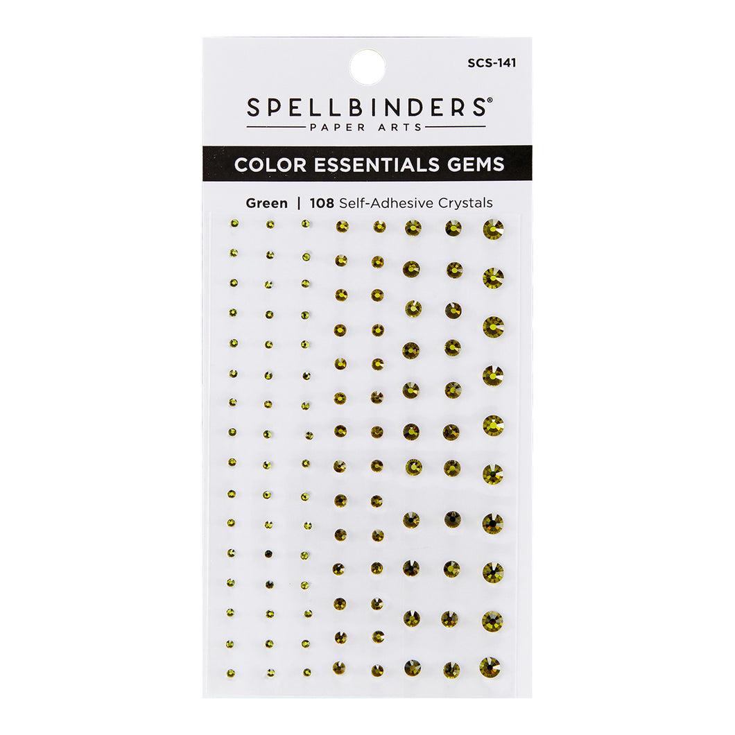 Spellbinders-Color Essentials Gems- Green Mix - Design Creative Bling