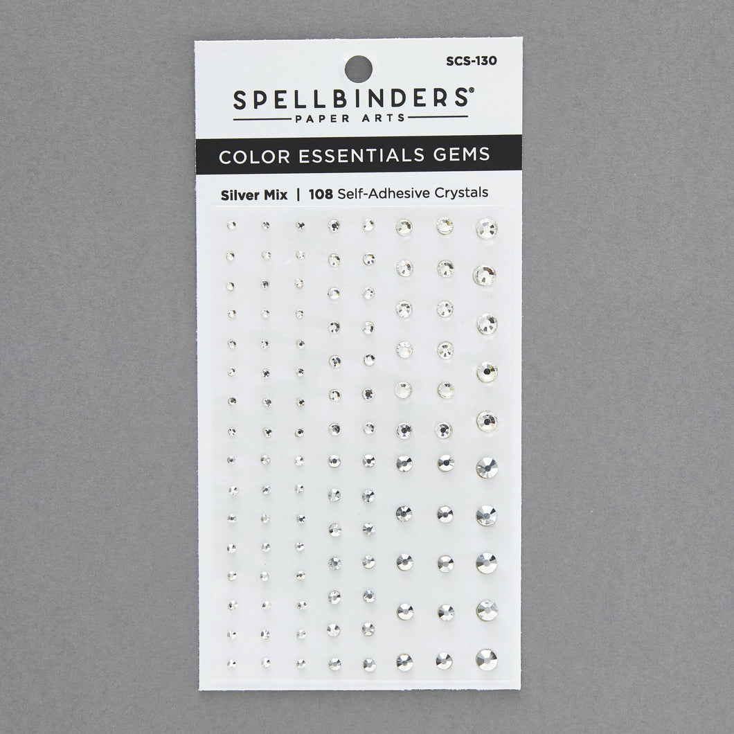 Spellbinders-Color Essentials Gems- Silver Mix - Design Creative Bling