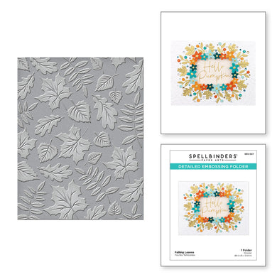 Spellbinders-Embossing Folder-Falling Leaves - Design Creative Bling