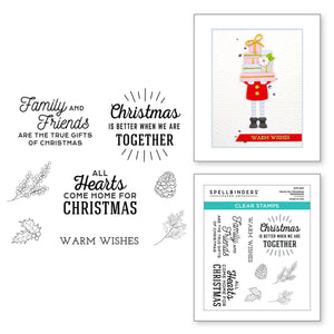 Spellbinders-Clear Stamp Set-Home For Christmas Sentiments
