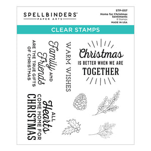 Spellbinders-Clear Stamp Set-Home For Christmas Sentiments