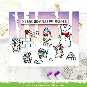Lawn Fawn - snowball fight - clear stamp set