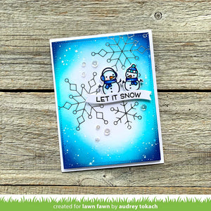 Lawn Fawn - snowflake duo hot foil plates - lawn cuts - Design Creative Bling
