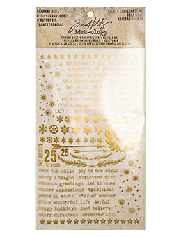 Tim Holtz® Idea-ology REMNANT RUBS, Gilded ChristmasTime - Design Creative Bling