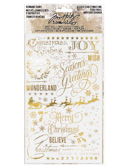 Tim Holtz® Idea-ology REMNANT RUBS, Gilded Christmas - Design Creative Bling