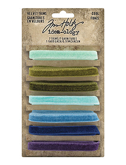 Tim Holtz-Idea-ology- Velvet Trims Cool - Design Creative Bling