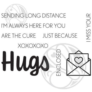 The Rabbit Hole Designs - Hugs Scripty Stamp Set